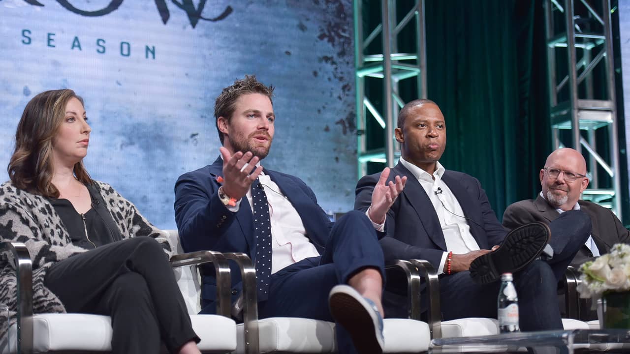 Photo of the cast members of the CW's "Arrow"