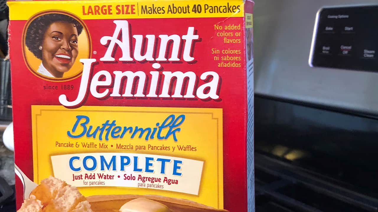 Photo of a box of pancake mix