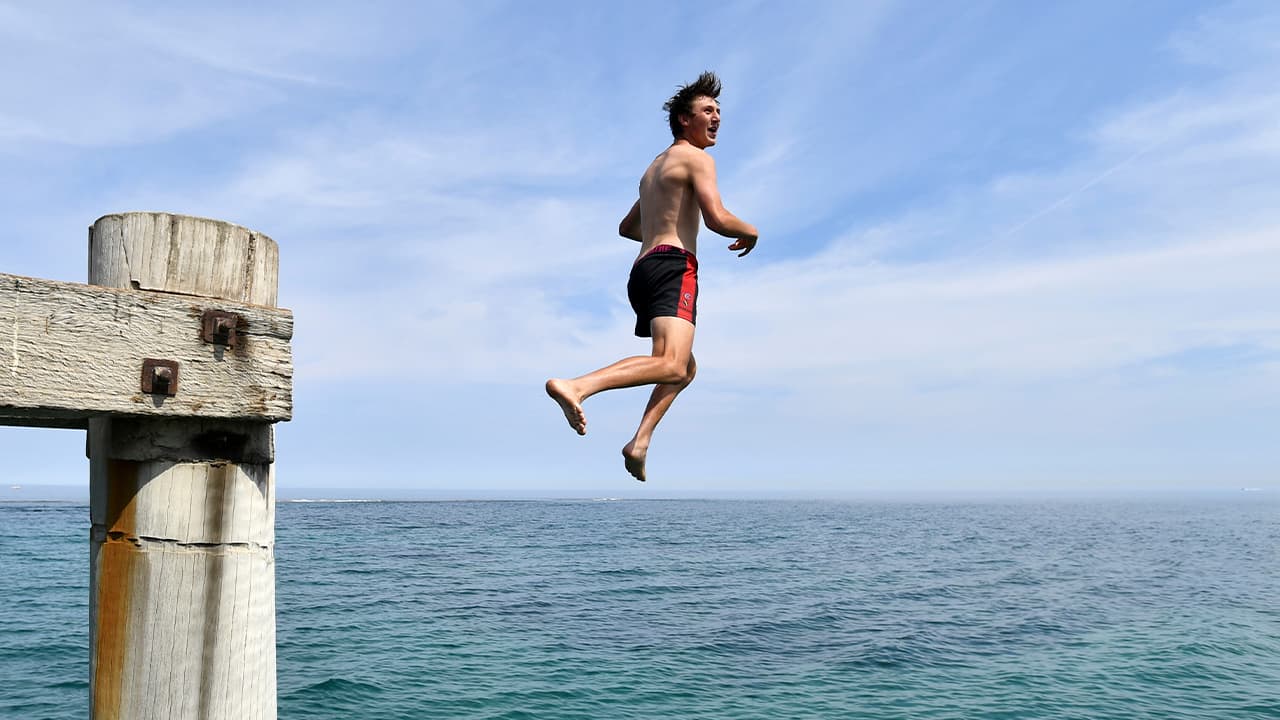 Photo of a swimmer in Australia