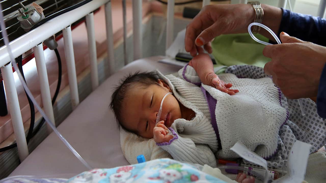 Photo of a baby in Kabul 