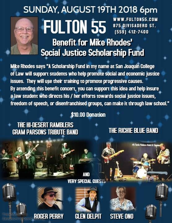 Social justice scholarship benefit concert poster