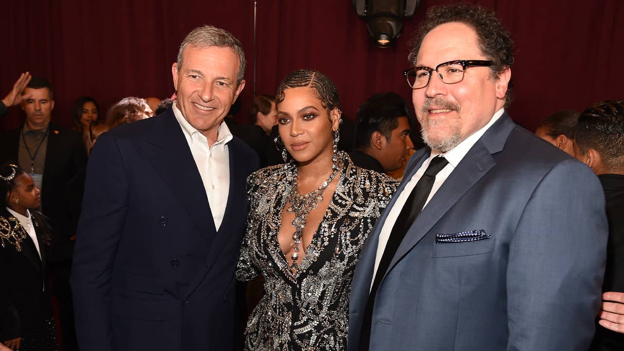 Photo of Bob Iger, Beyonce, and Jon Favreau 
