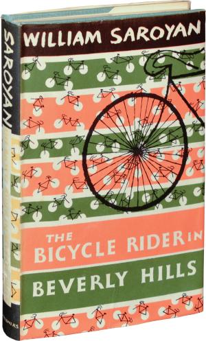 Photo of book cover of Saroyan's "The Bicycle Rider in Beverly Hills"