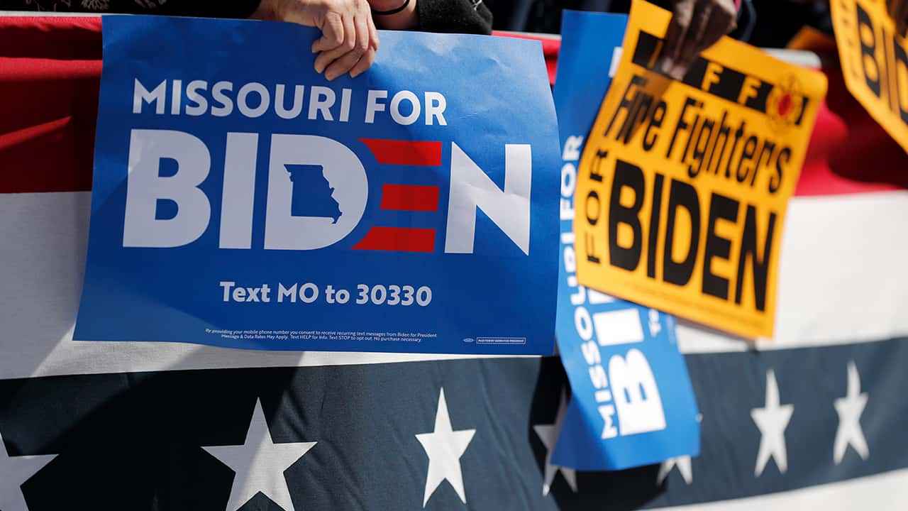 Photo of Biden supporters