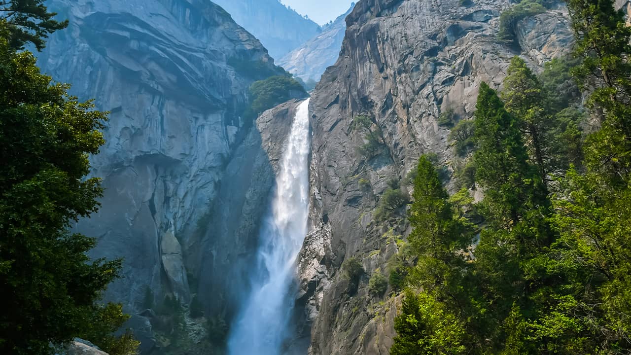 Photo of Bridal Veil Falls in Yosemite National Park, Ca.