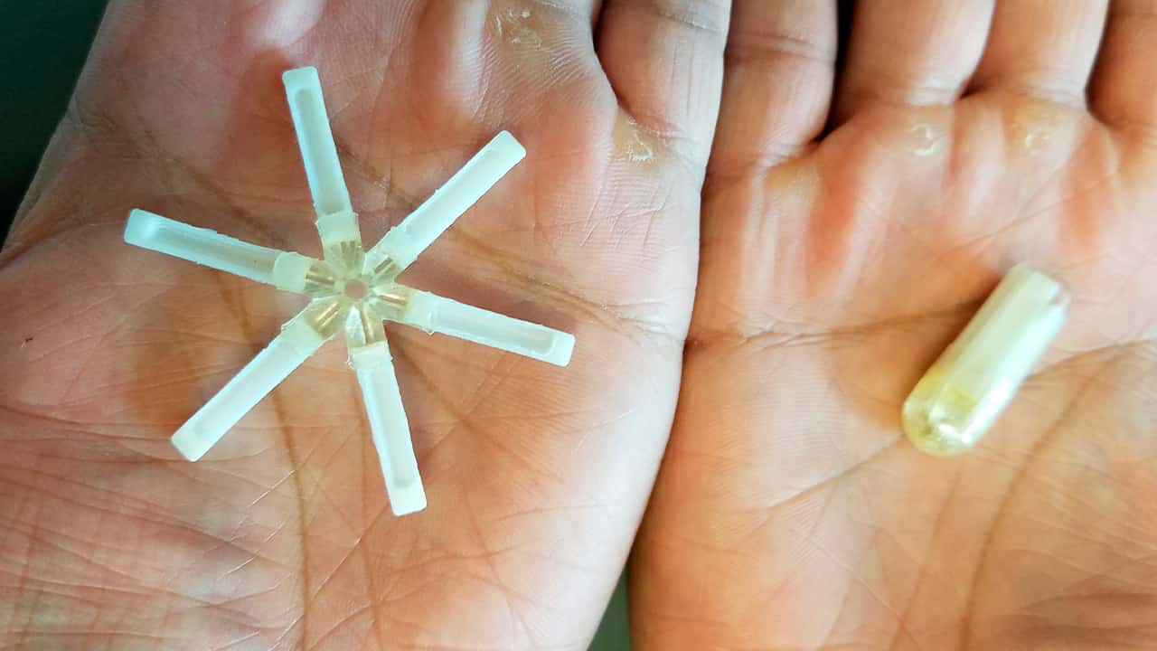 Photo of star-shaped birth control