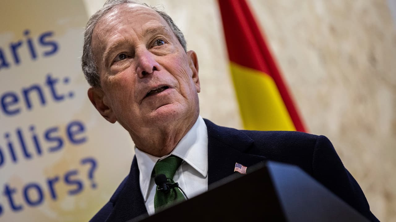 Photo of Democratic presidential contender Michael Bloomberg