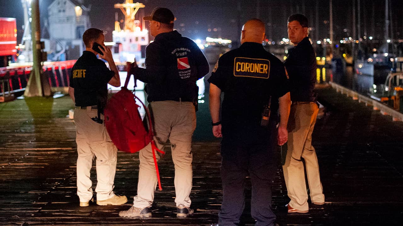 Photo of law enforcement and coroners in Santa Barbara, Ca.