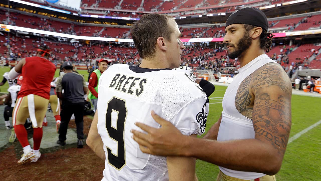 Photo of Drew Brees and Colin Kaepernick
