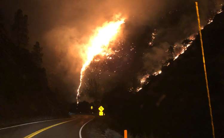 Photo of Briceburg Fire on Highway 140