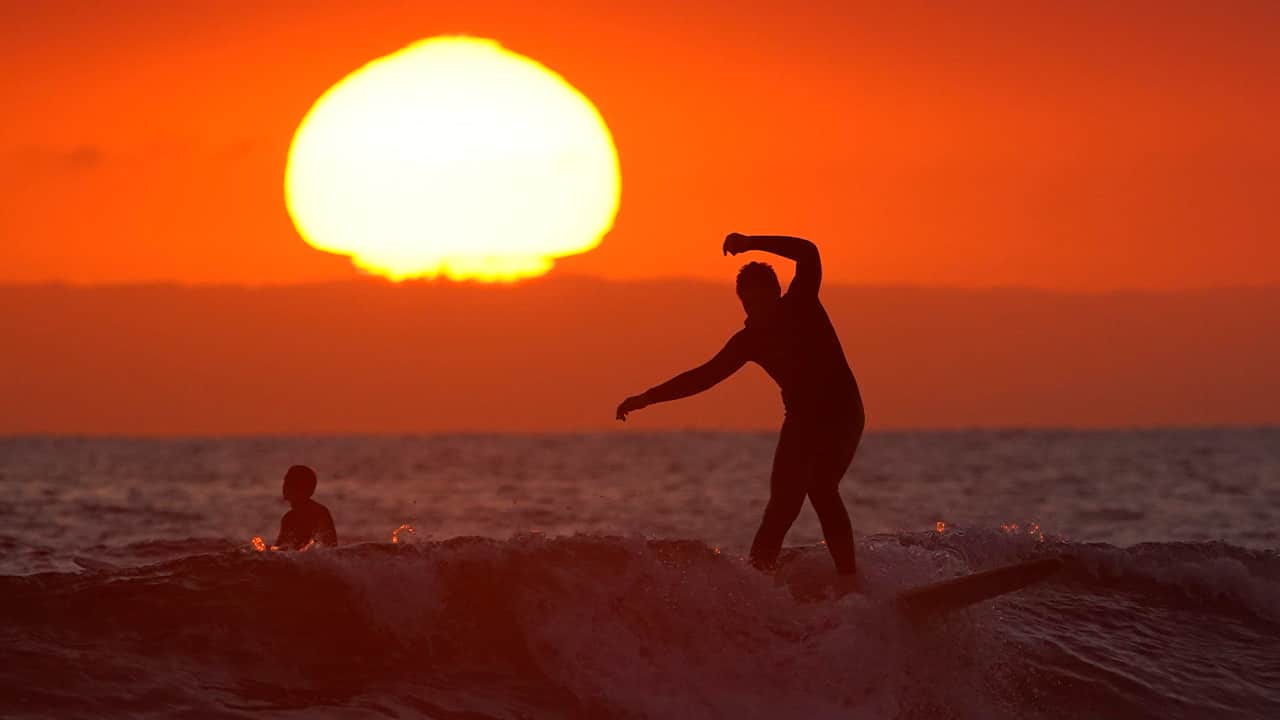 Photo of a surfer in Newport Beach 