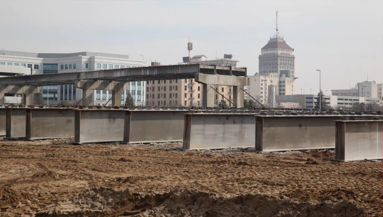 Photo of Construction for the California high-speed rail project in 2016