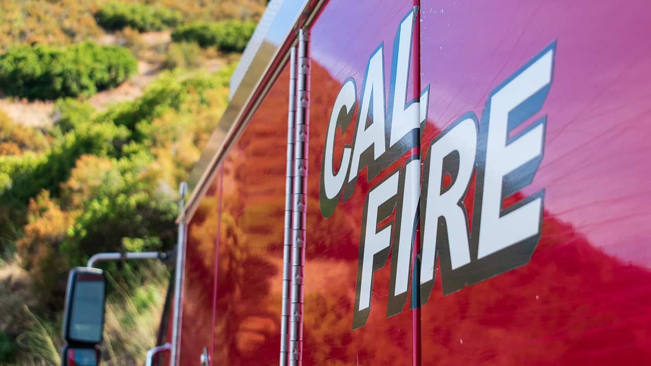 Photo of a Cal Fire engine
