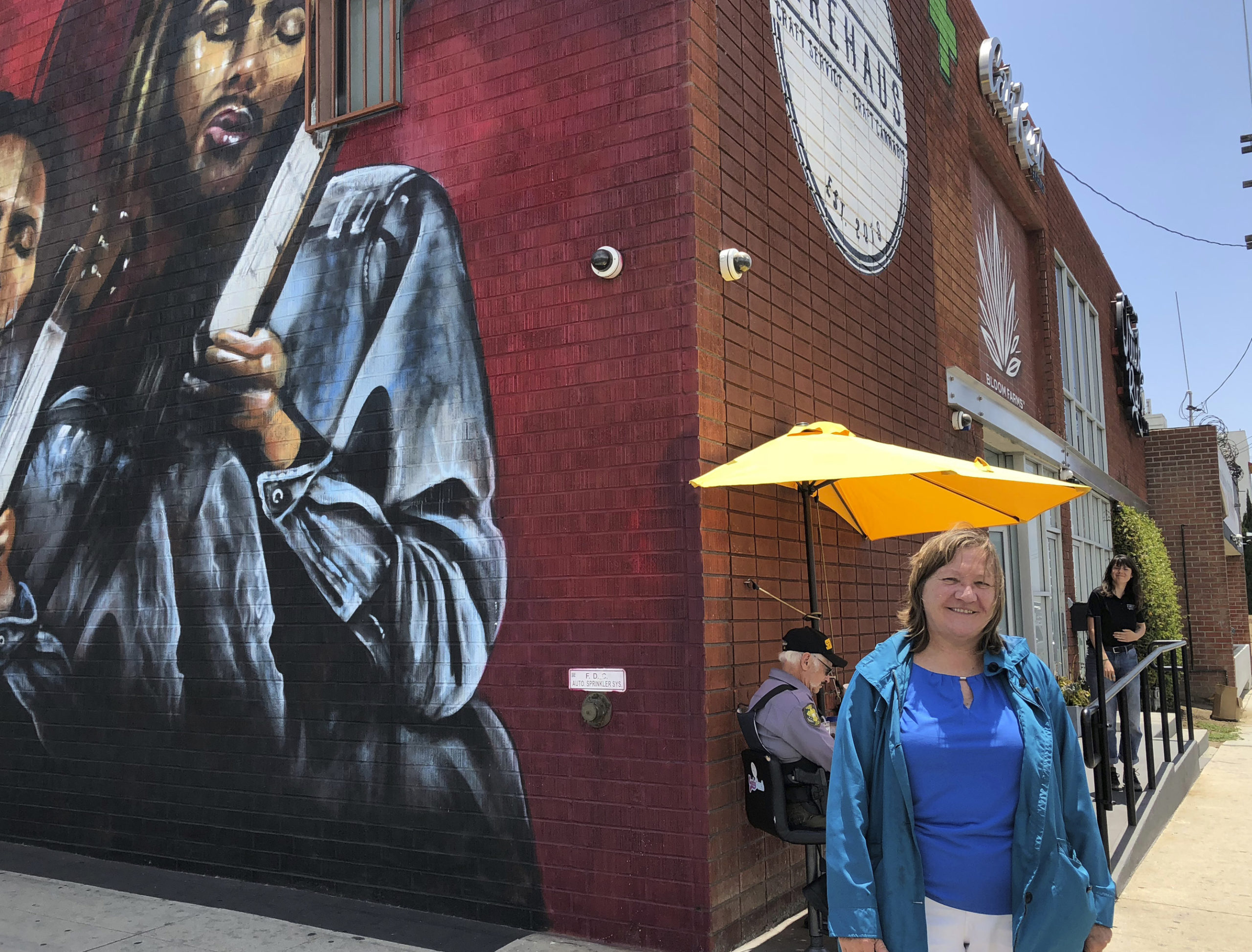 Photo of a woman outside a Los Angeles cannabis shop