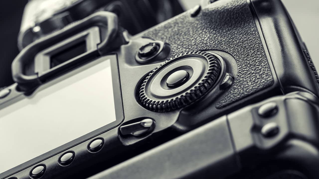 Photo of a closeup of a camera