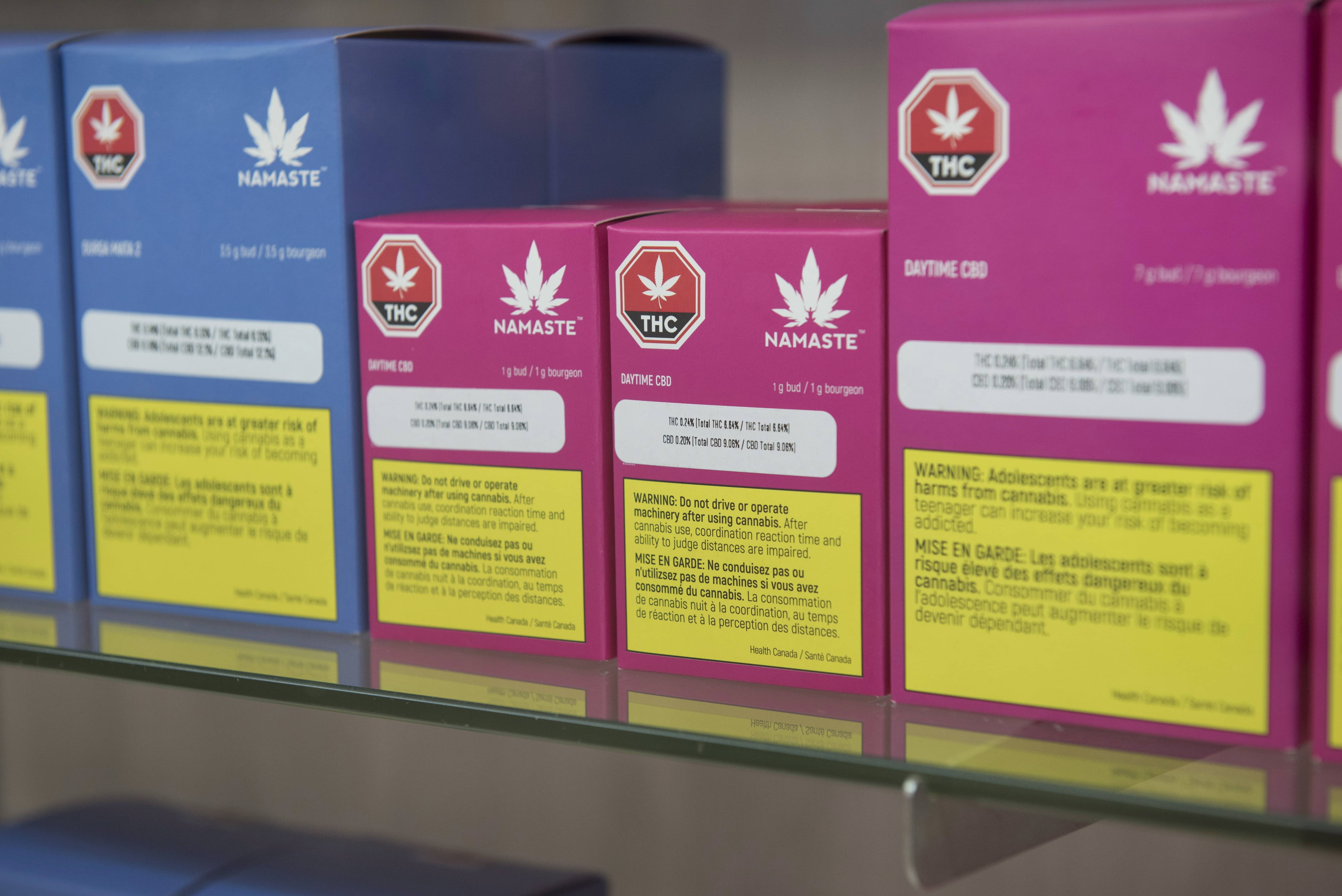 Photo of cannabis products inside a store