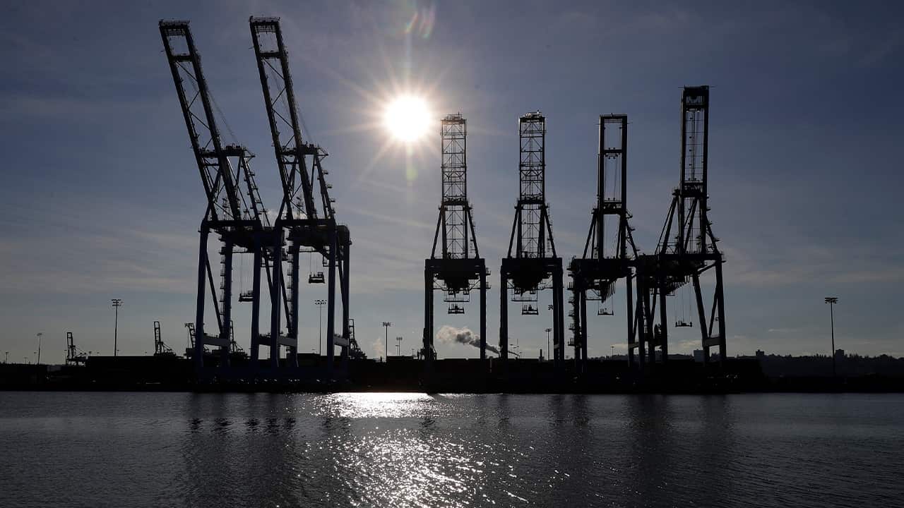 Photo of cargo cranes