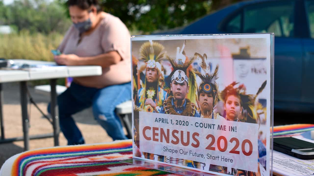 Photo of a census sign