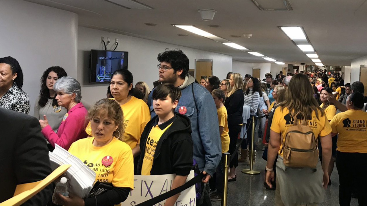 Photo of charter school advocates