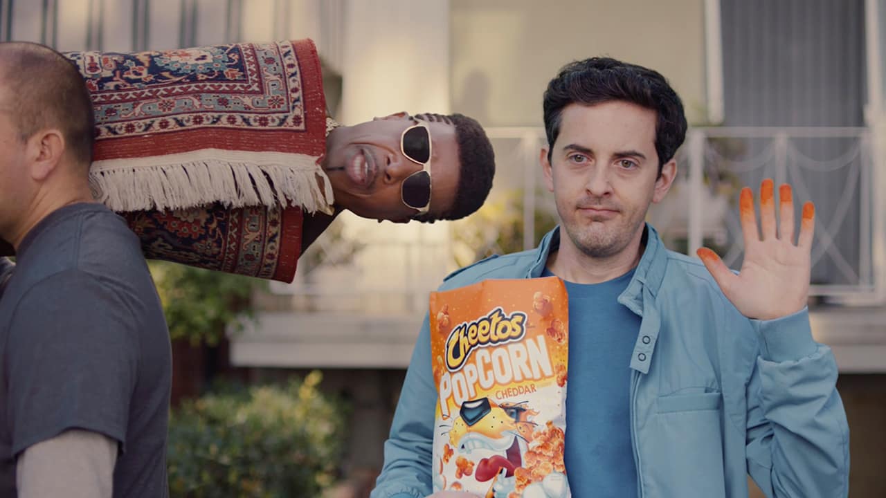Photo of a scene from Cheetos' 2020 Super Bowl NFL football spot