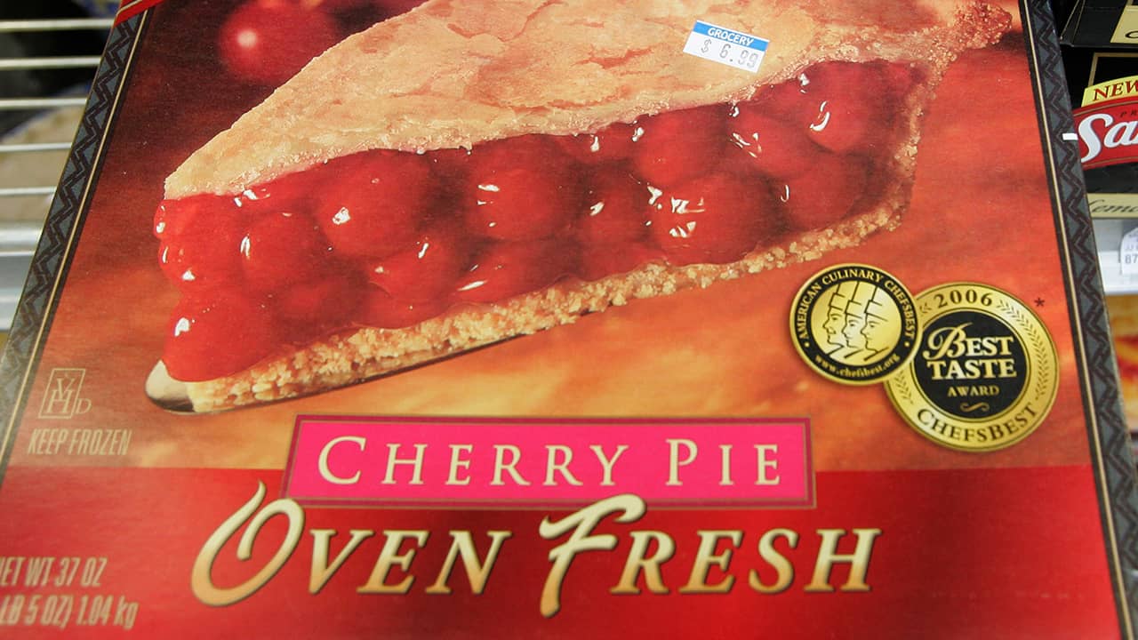 Photo of frozen cherry pie