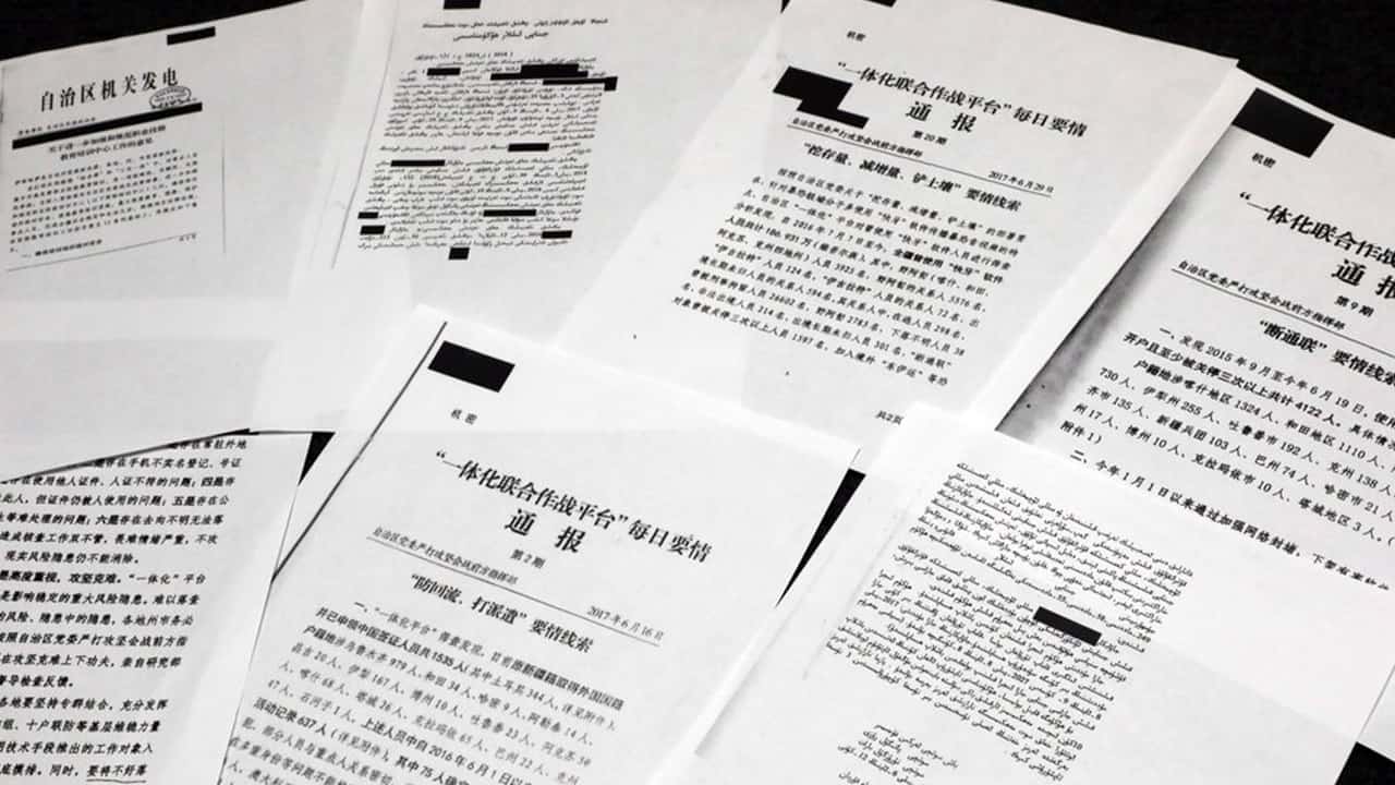 Photo of classified Chinese government documents
