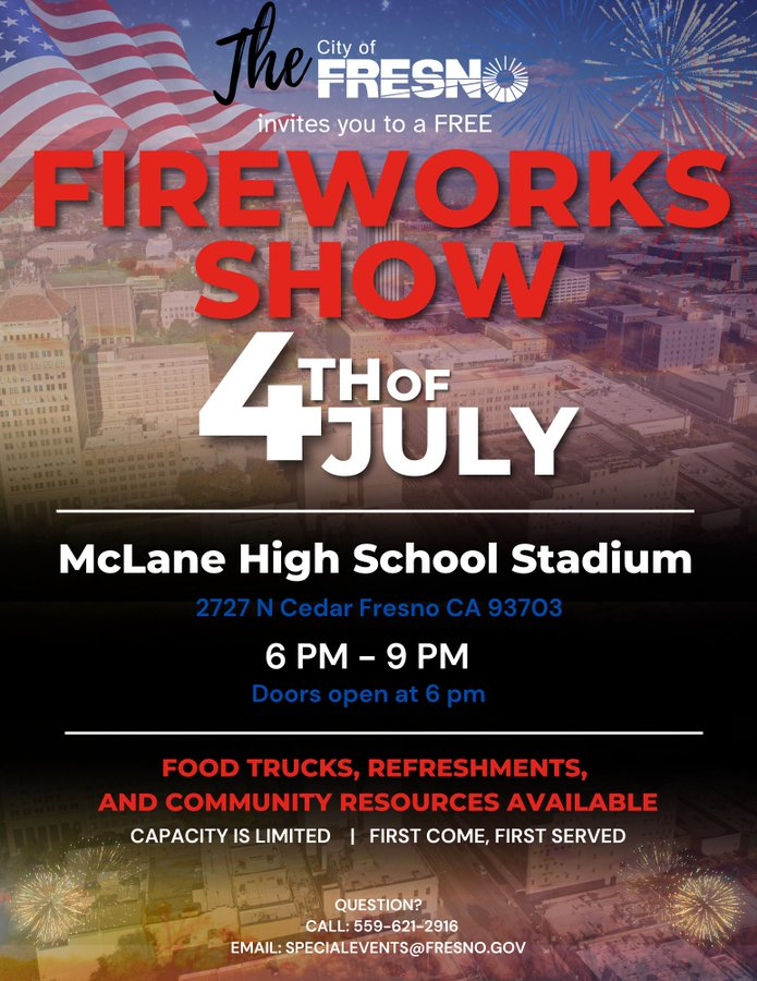 City of Fresno Fireworks 2023