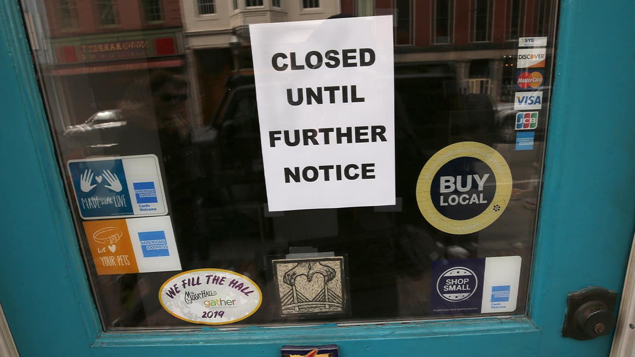 Photo of a closed sign