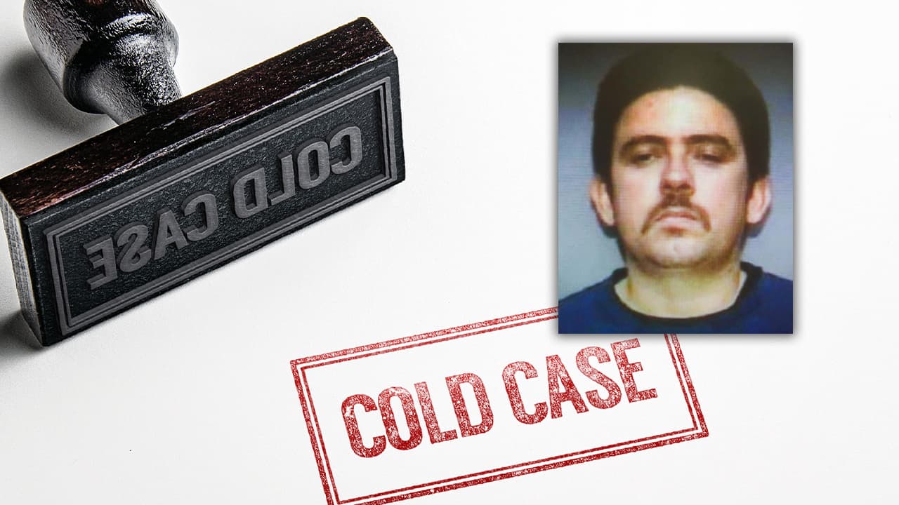Composite of cold case images and the victim, Robert Jose Miralavi