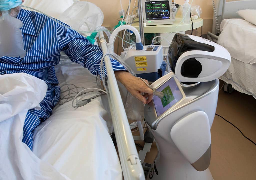Photo of a touch screen robot 