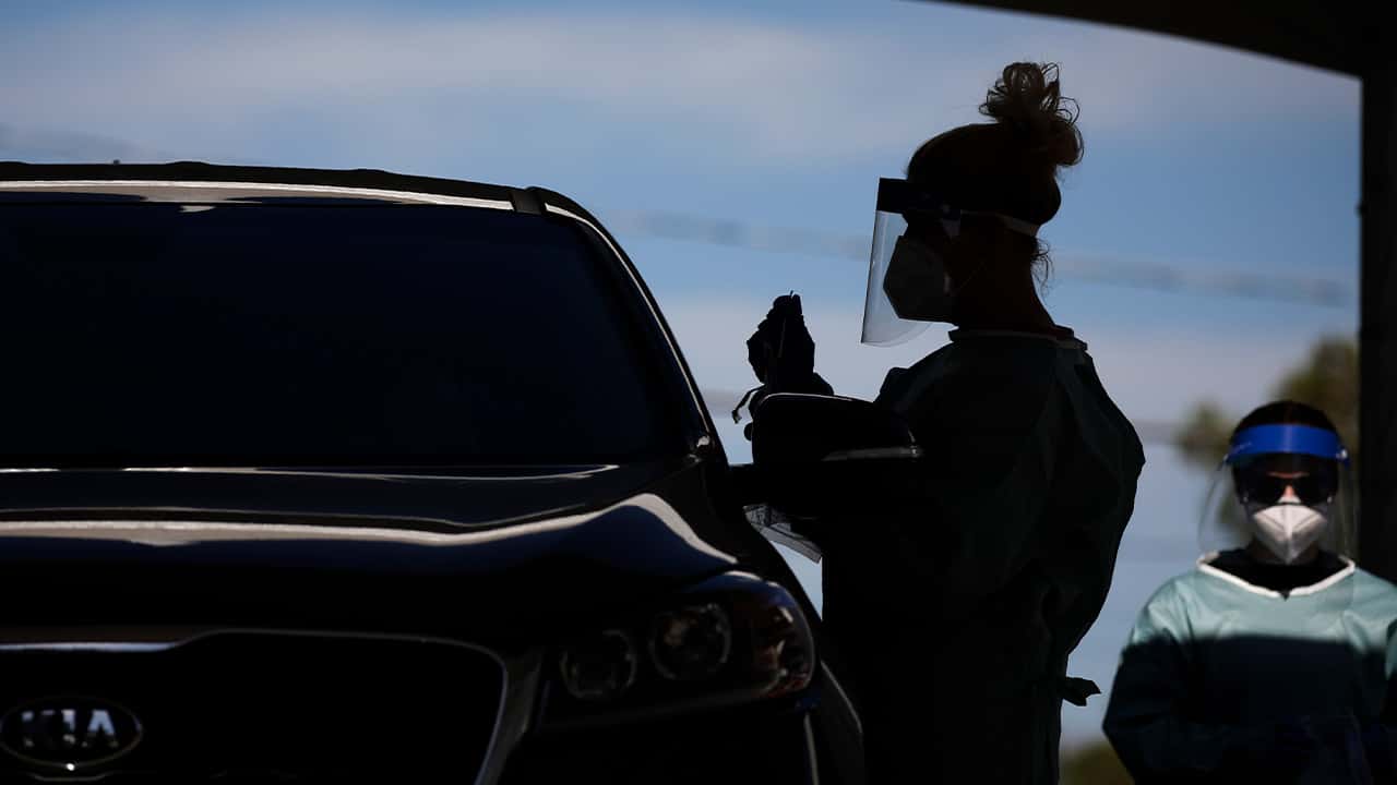 Photo of a COVID testing site