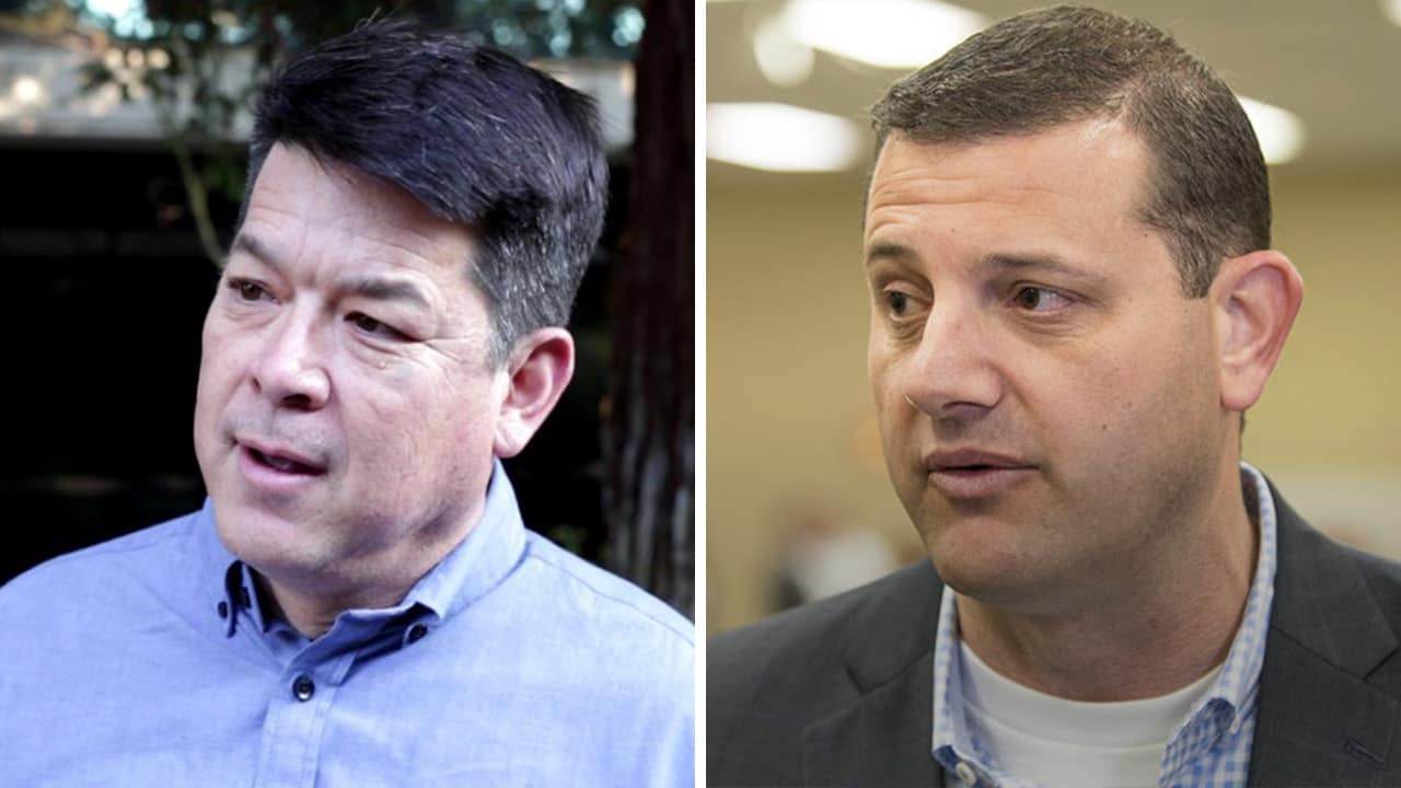 Photo combination of TJ Cox and David Valadao