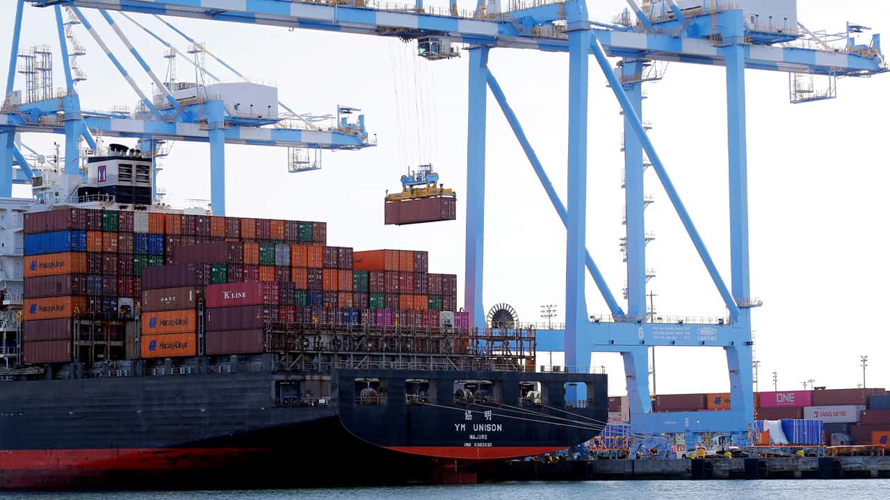 Photo of cargo cranes