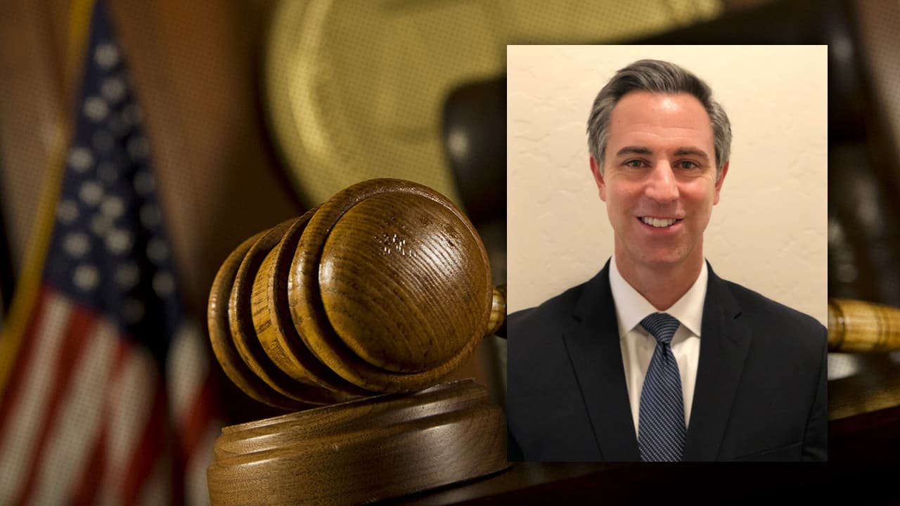 Composite image of a gavel and newly appointed Judge Samuel J. Dalesandro Jr.