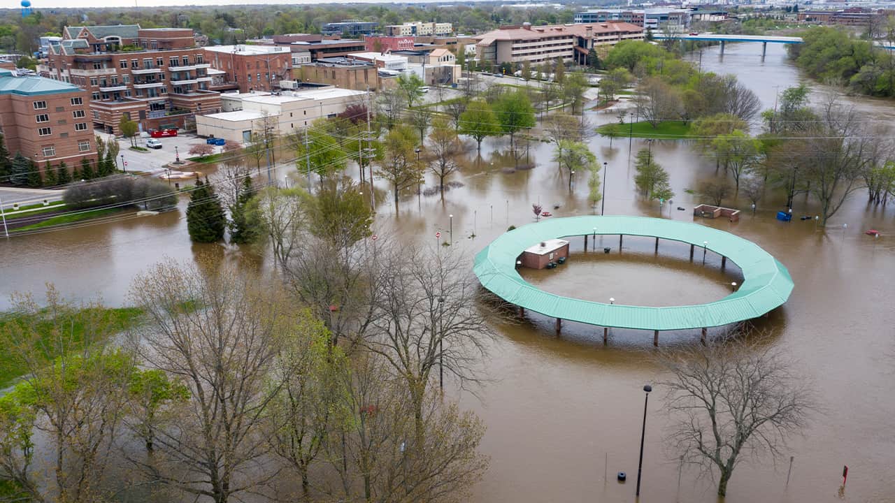 Photo of flood in Midland 