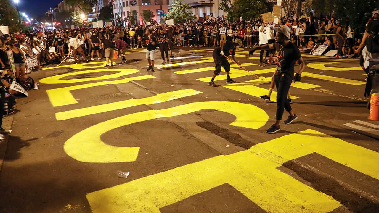 Photo of protesters in Washington 