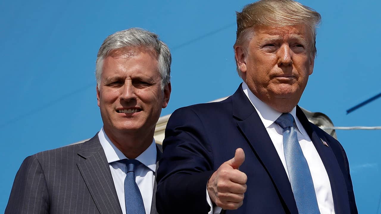 Photo of President Donald Trump and Robert O'Brien