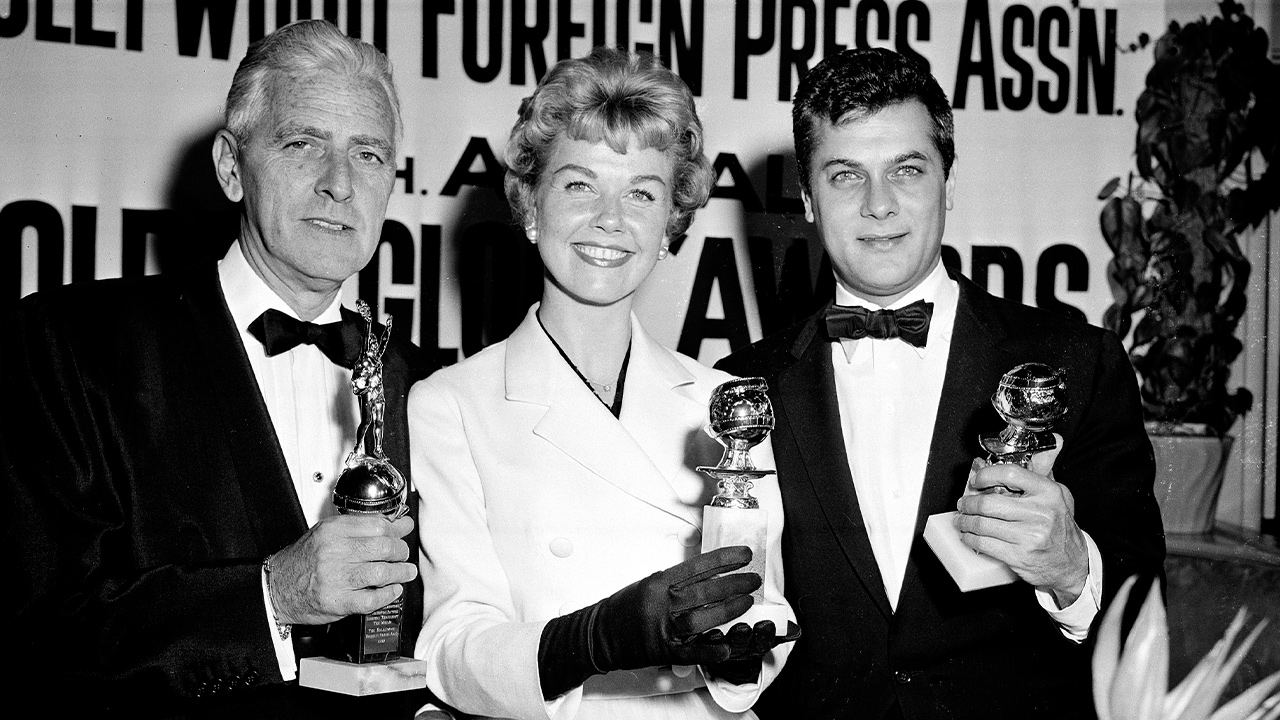 Photo of Doris Day, Tony Curtis, and Buddy Adler