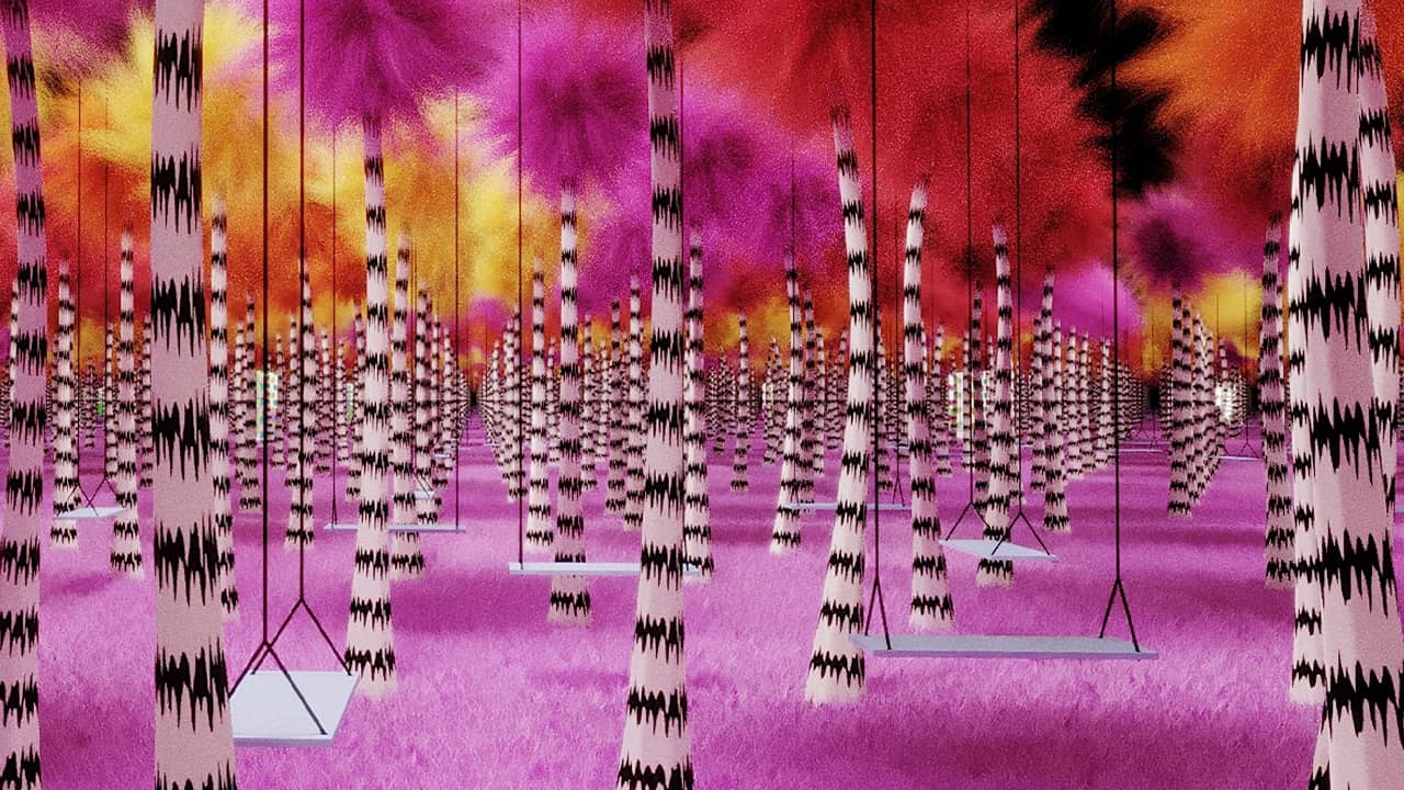 Photo of rendering of Truffula trees 