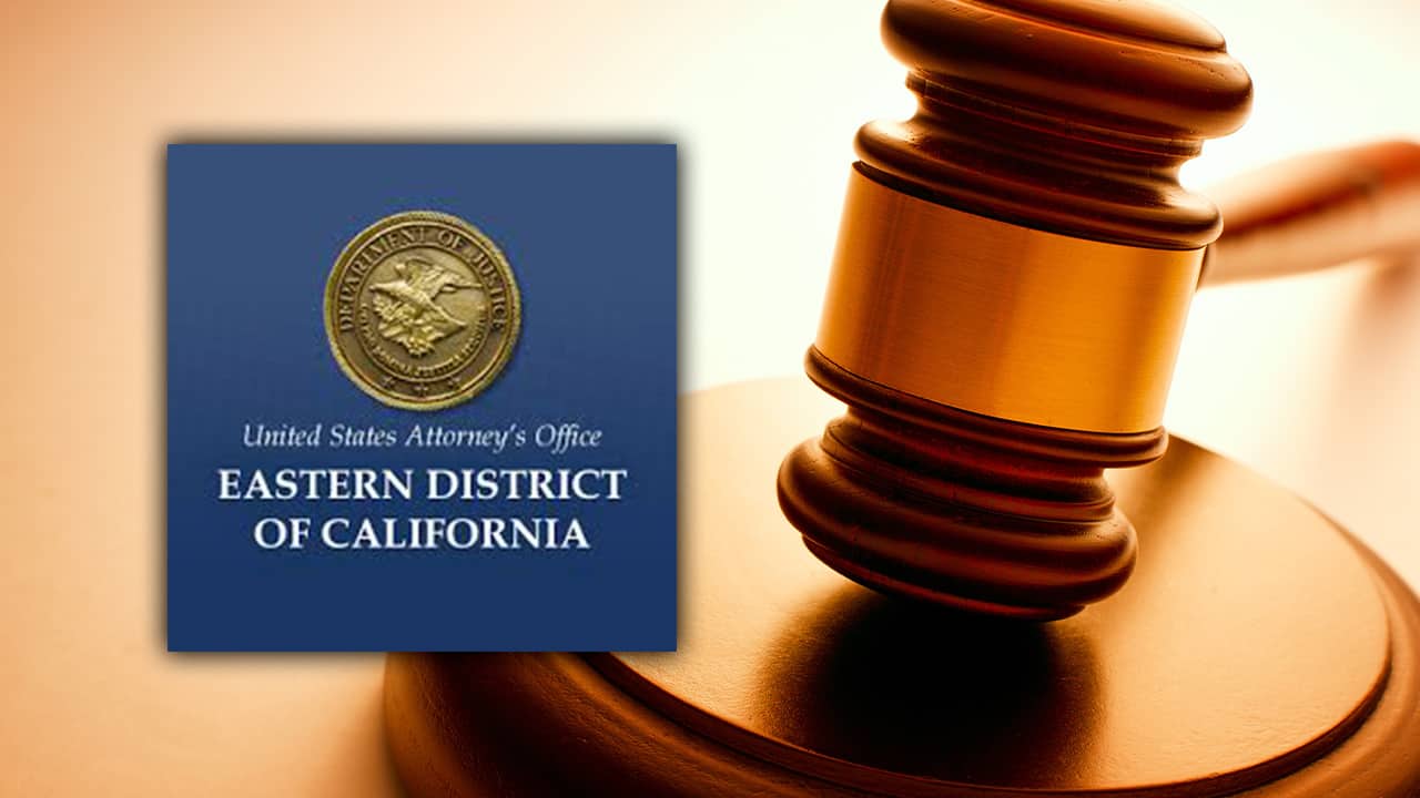 Montage of U.S. Attorney's Office logo and a court gavel