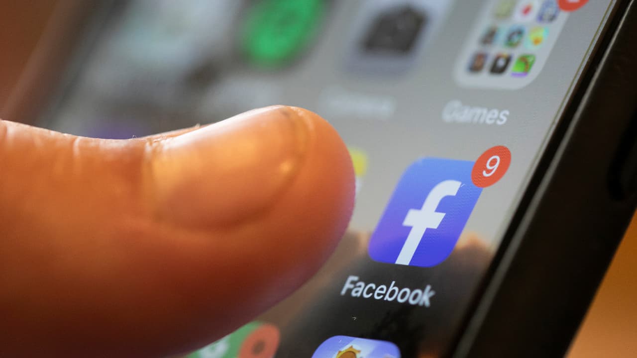 Photo of the Facebook app on an iPhone 