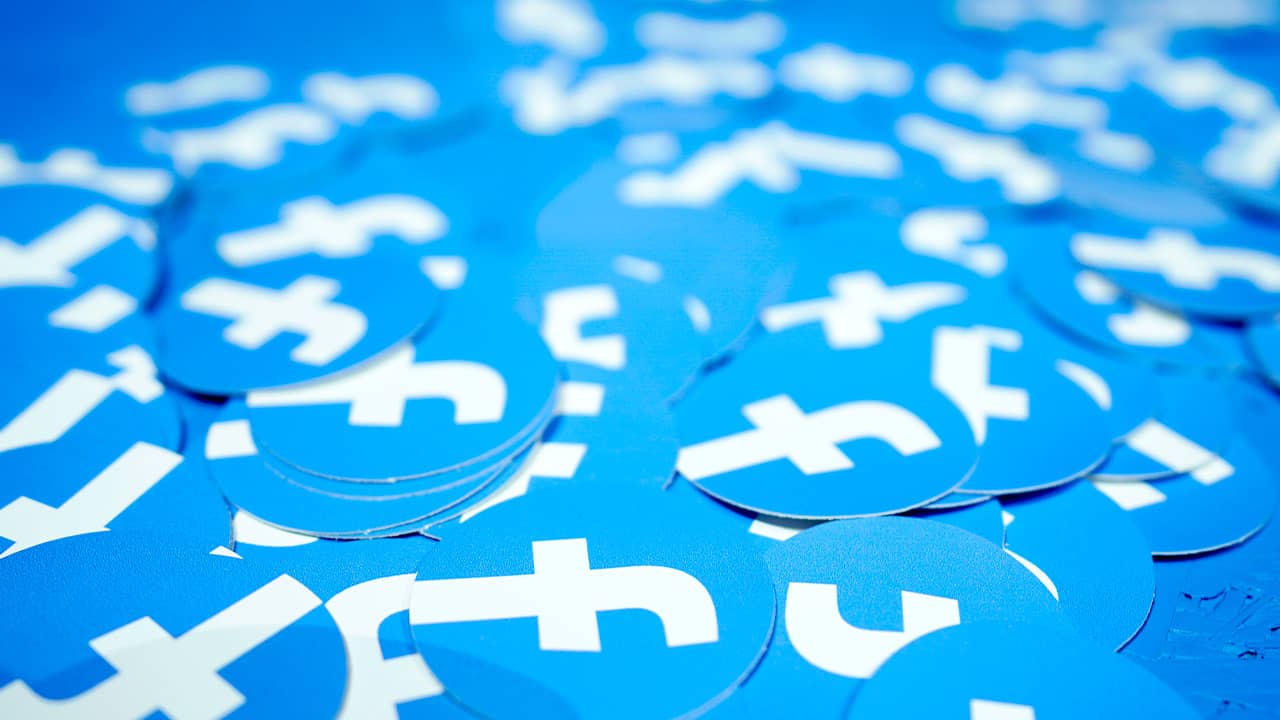 Photo of Facebook stickers laid out on a table