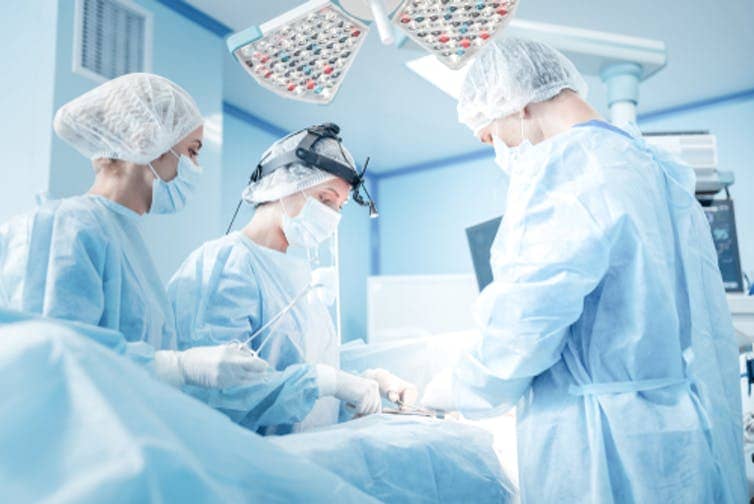 Photo of doctors during surgery