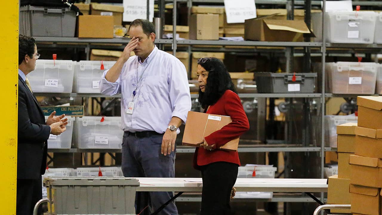 Susan Bucher, Supervisor of Elections speaking to election office workers