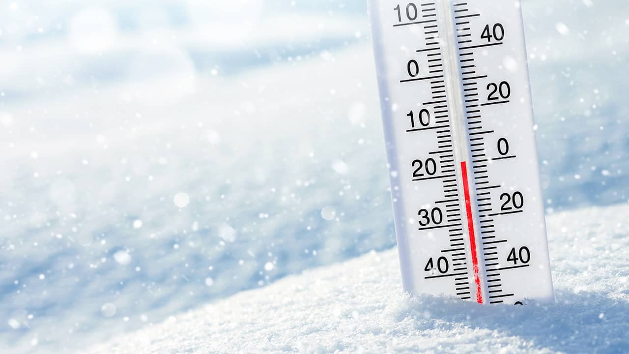 Photo of show showing cold weather