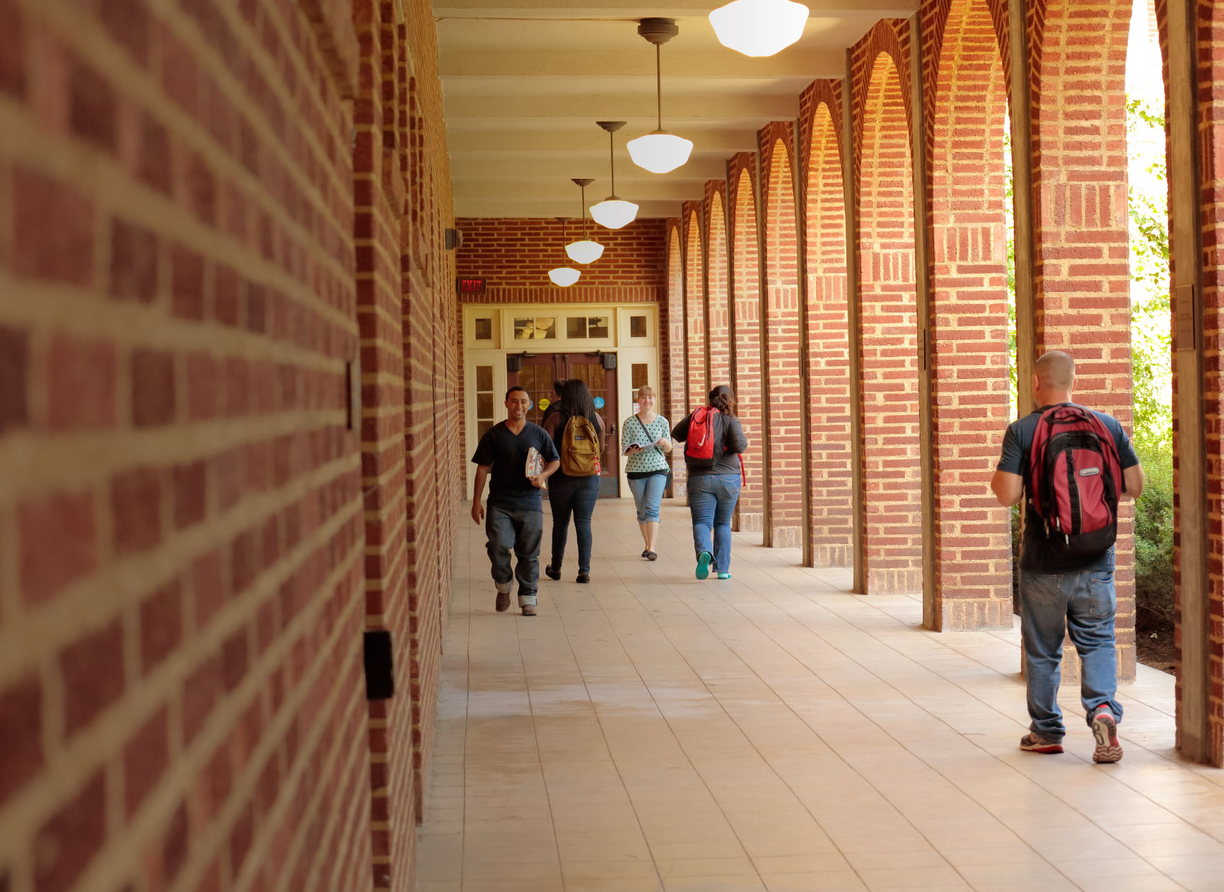photo of Fresno City College outdoor hallway