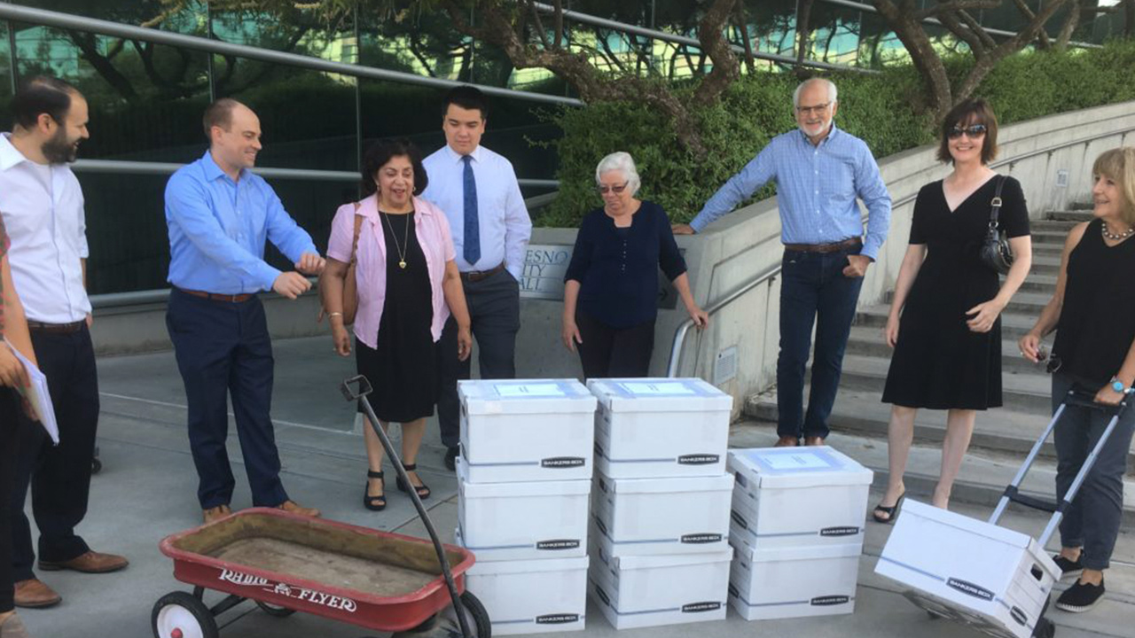 Photo of Fresno for Parks advocates at City Hall
