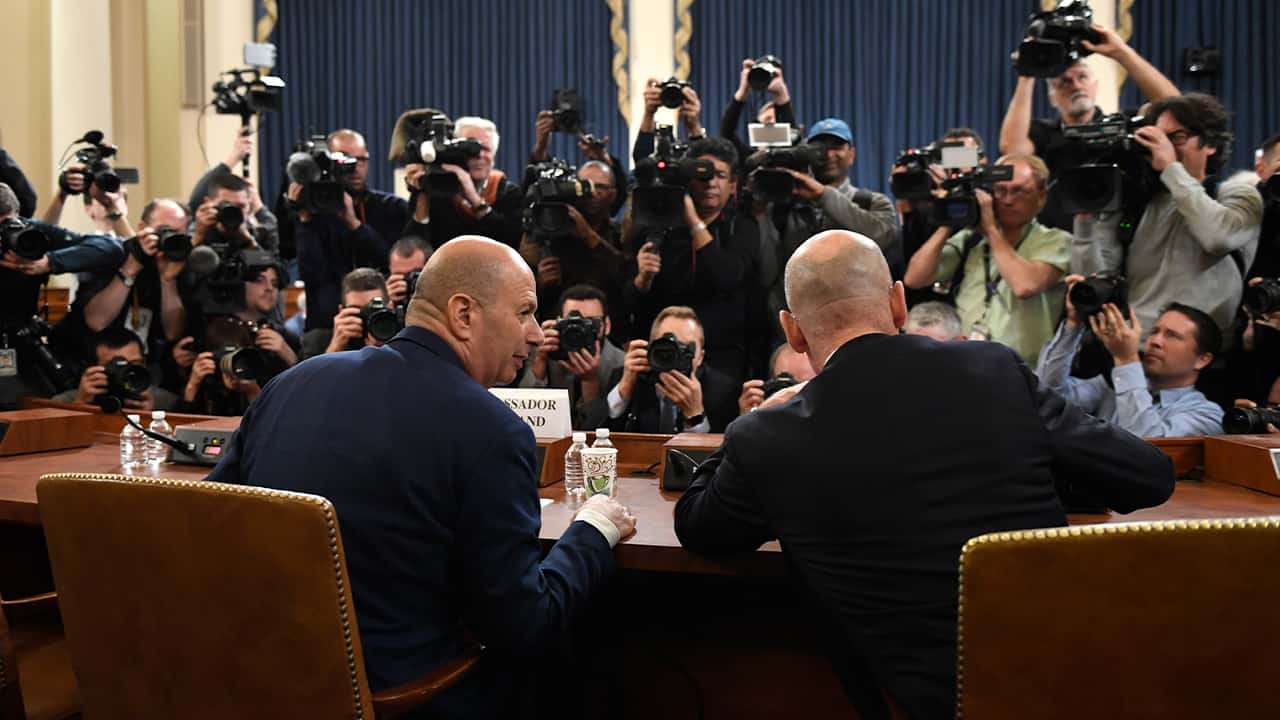 Photo of U.S. Ambassador to the European Union Gordon Sondland arriving to testify