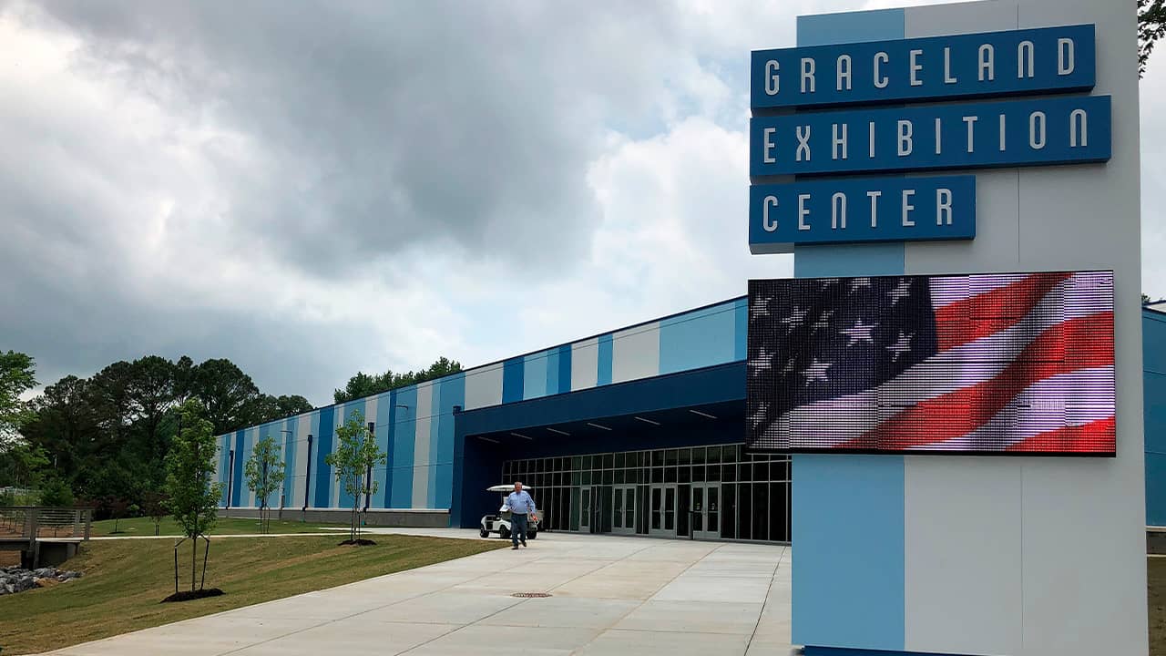 Photo of the new exhibition hall in Graceland