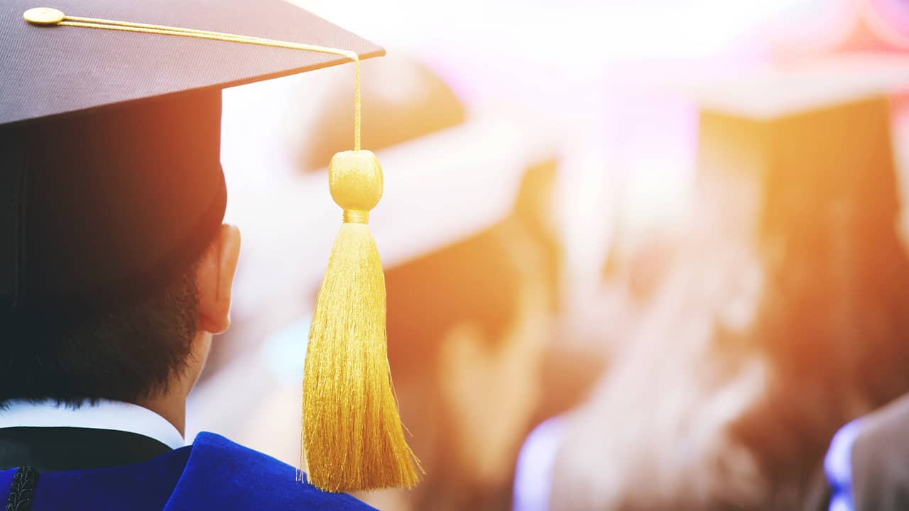 Photo of a person graduating